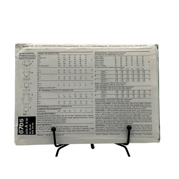 New Look Easy Sewing Pattern Tops Sizes 6-18 Multiple Styles Yoked Beginers - Picture 2 of 2